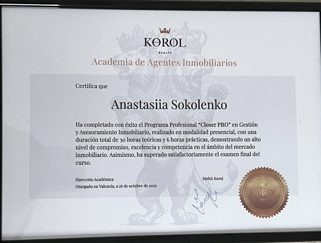 Certificate